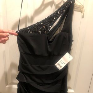 Hailey Logan one shoulder sequin dress